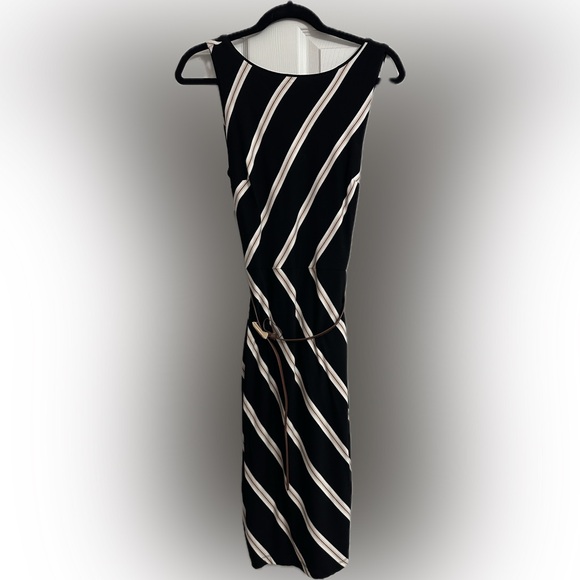White House Black Market Dresses & Skirts - White House Black Market Sleeveless Striped Dress EUC